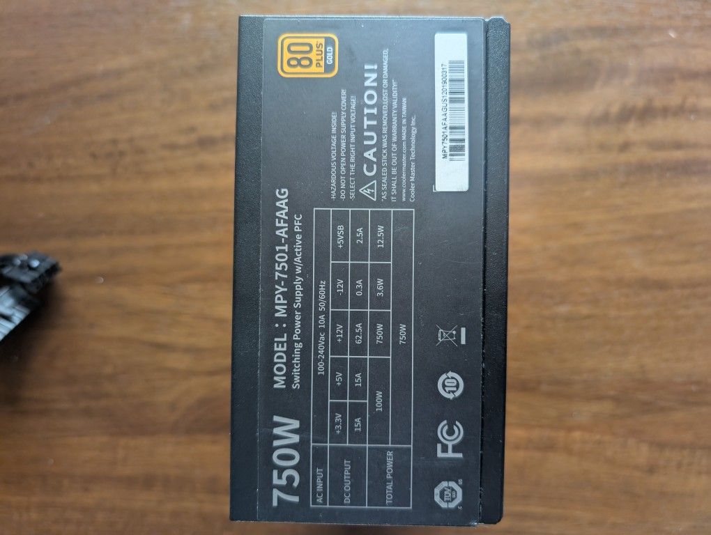 Coolermaster 750w Fully Modular PSU