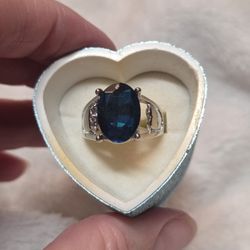 .925 Blue Sapphire Ring