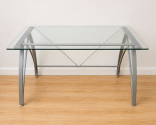 Modern glass top computer  desk