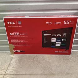 Hd387 55” tcl smart 4k led Uhd tv floor model