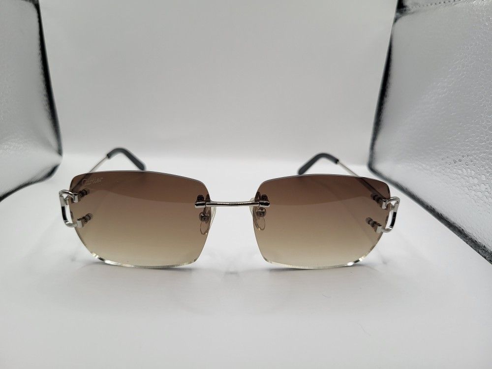 Cartier Glasses Rimless(Brown)
