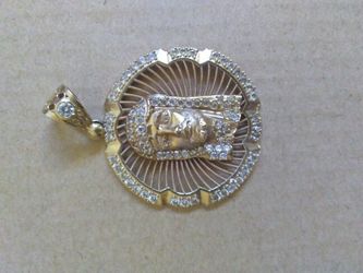 Jesus head pendant 100%real
