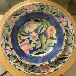 Colorful Ceramic Dinnerware Set – 36 Pieces (Plates & Mugs)