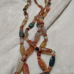 Two very long Multi Quartz Necklace