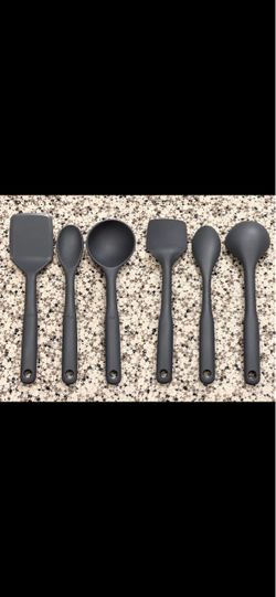 OXO Good Grips 3-Piece Silicone Utensil Set – Spatula, Spoon & Ladle