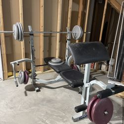 Weight bench set