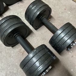 New pair of 45lb adjustable dumbbells 🔥90lb in total