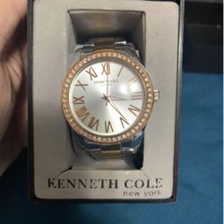 Kenneth Cole KC(contact info removed)7 New York Silver Dial Two Tone Stainless Women's Watch