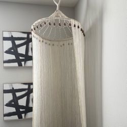 Sheer Boho Macrame Canopy