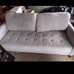 Grey couch and loveseat set