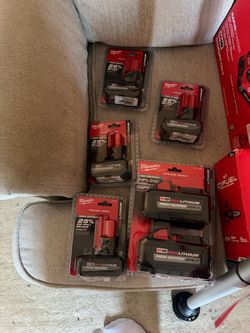 Brand new packaged M12 and M18 batteries