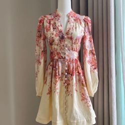 Zimmermann Devi printed linen dress Size 2