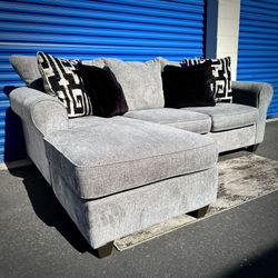 Gray Modern Reversible Sectional Sofa