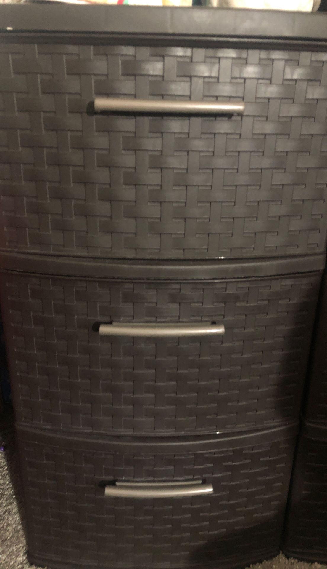 Sterilite 3 Drawer Weave Tower Espresso Case of 2