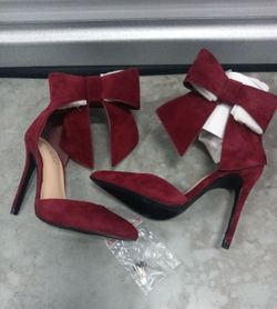 New Shoedazzle Chloee Ladies Bow Ankle Strap Heels Size 7