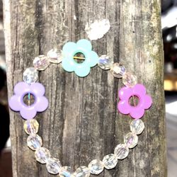 Colorful Flower Beaded Bracelet
