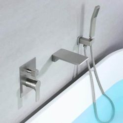 Wall Mount Roman Tub Faucet with Hand Shower