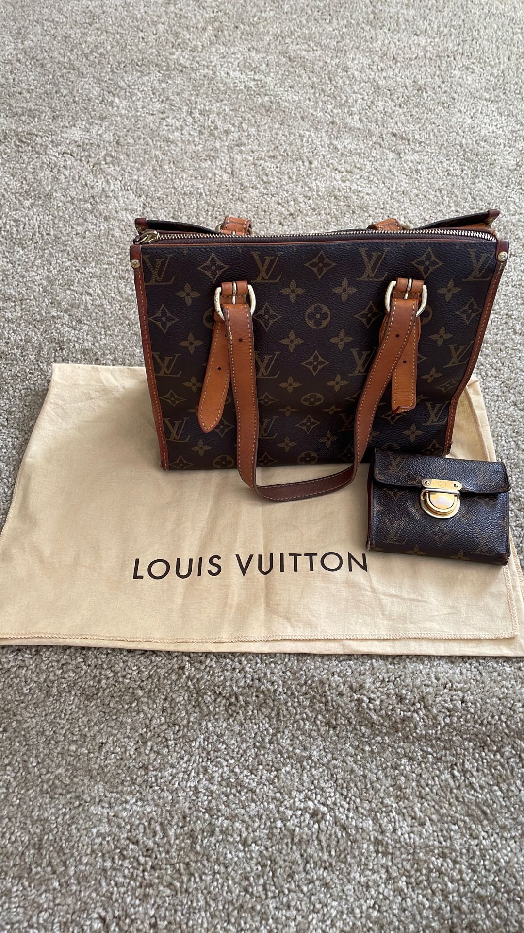 Authentic Louis Vuitton Bag And Wallet Set