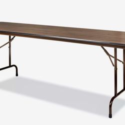8 Ft. Wooden Table With Folding Legs