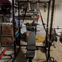 Rep PR 1100 Power Rack with Lat Attachment 