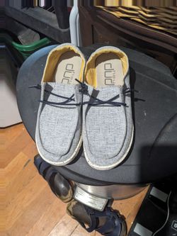 Hey Dude Gray Canvas Slip-On Shoes