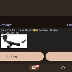 Draw Tite Max Frame Trailer Hitch Receiver Class 3.