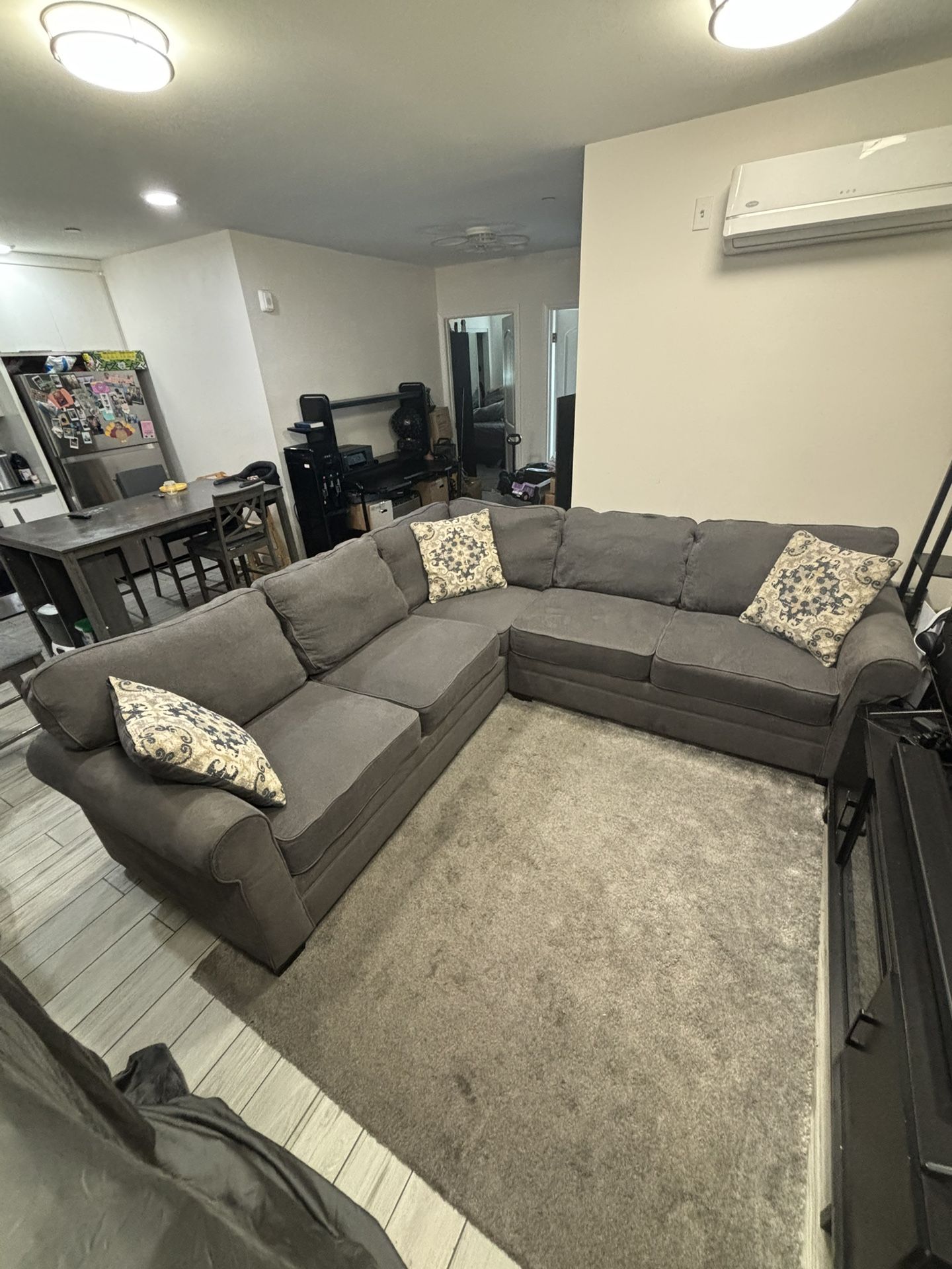 Gray Sectional Couch Sofa