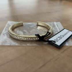 BCBGneration Gold Cuff Bracelet (New, Never Worn)