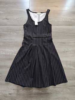 Black No Comment Pinstripe Dress