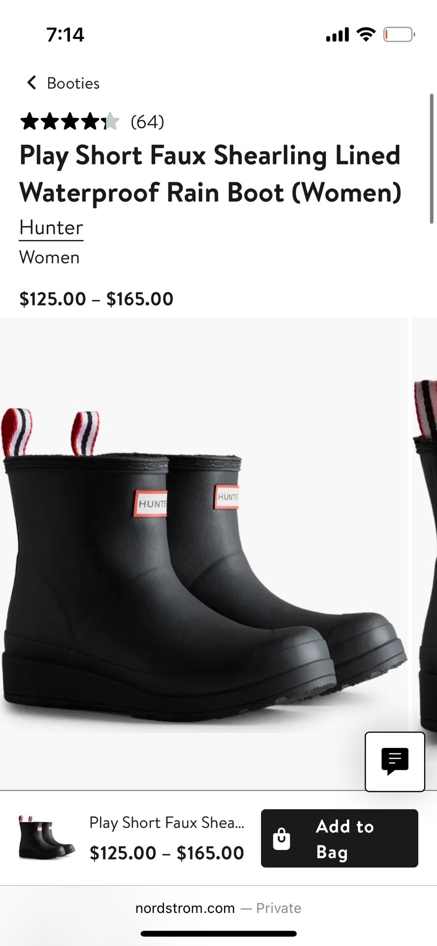 Hunter Boots Size Women’s 6 (UK4)