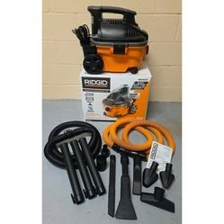 RIDGID 4 Gal. 5.0HP Portable Shop Vacuum Wet Dry Vac & Bonus Car Kit Accessories, New with Box