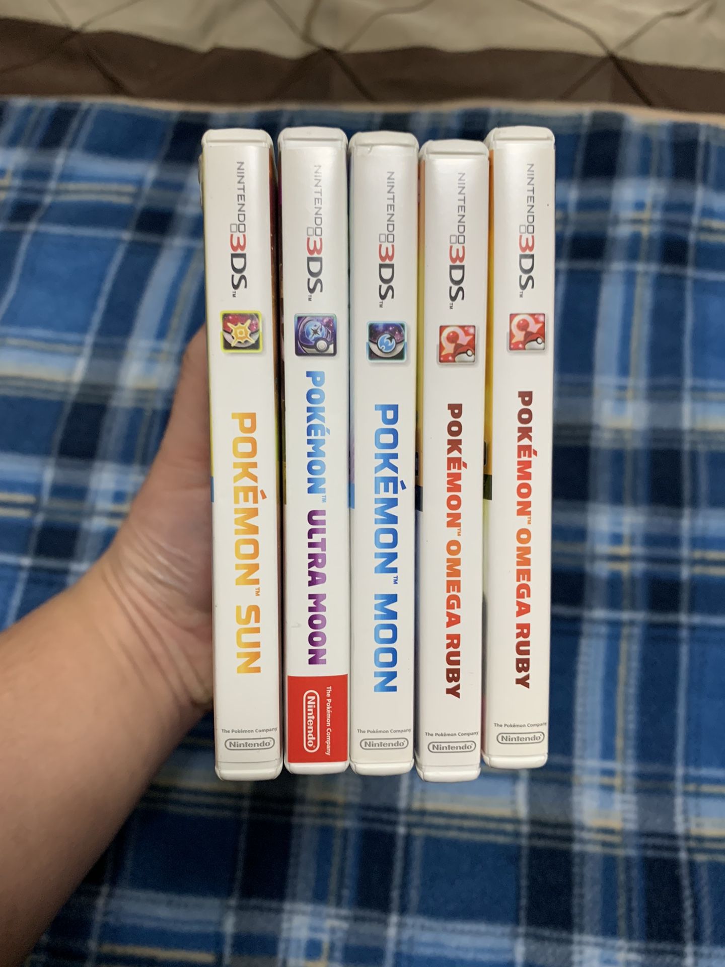 Pokemon Nintendo 3DS Empty Case Lot - Cases Only - Omega Ruby x2 Ultra Moon Sun