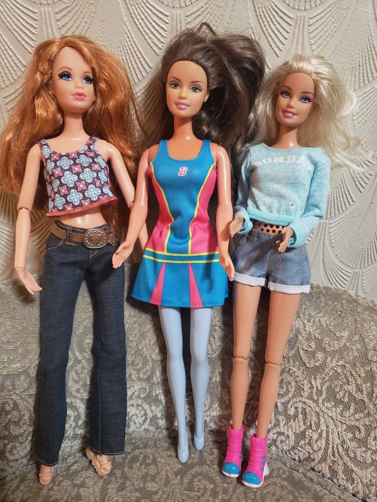 3 Barbie Lot with Clothes