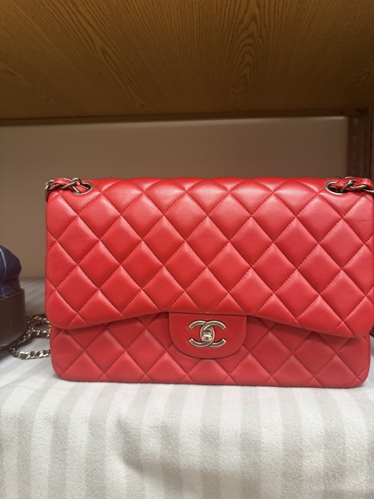Chanel Jumbo Double Flap Red