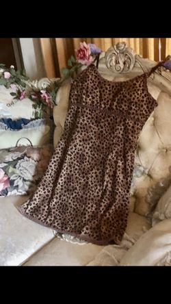 Vintage Simple Eye Catching Animal Print Small Dress 