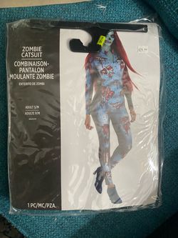 Zombie Catsuit Halloween Costume Adult S/M