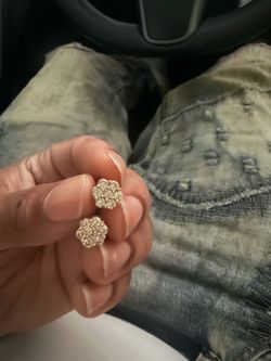 14k gold flowers earrings