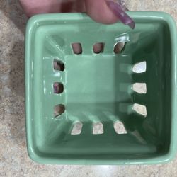 Farmers Market Teal Berry Ceramic Container-3$ 