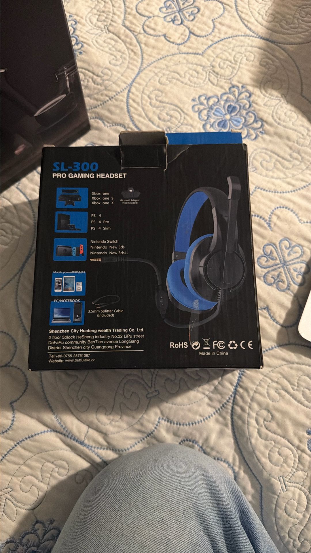SL-300 Pro Gaming Headset – PS4, Xbox One, Nintendo Switch, PC – Blue/Black