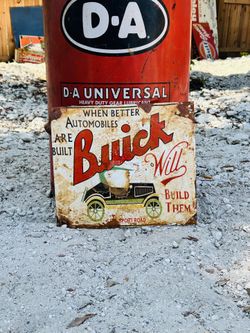 Porcelain Advertising Sign Buick 12 In