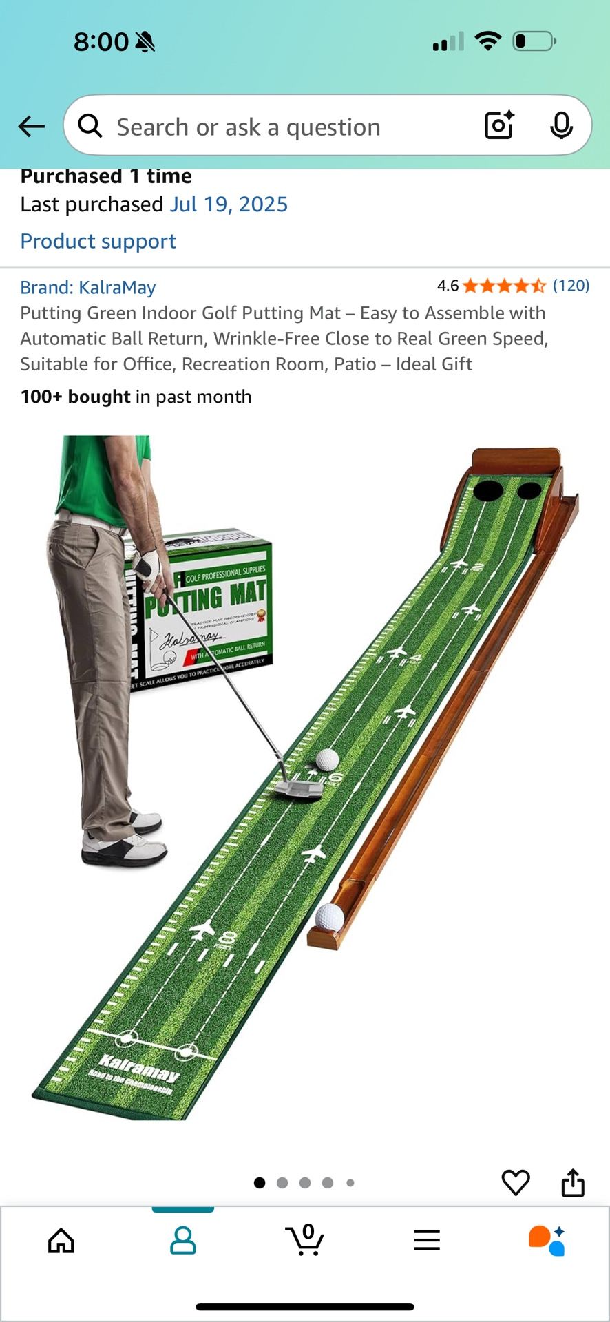 Green Golf Putting Mat
