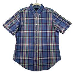 Polo Ralph Lauren Plaid Classic Fit Oxford Shirt Mens Size L Muliticolor Preppy