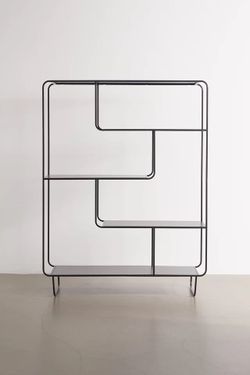 Large black bookshelf