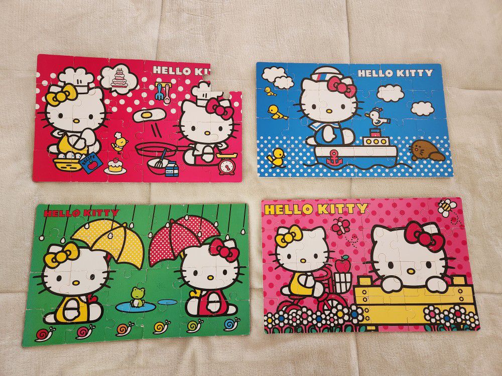 4 Large Hello Kitty Puzzles 