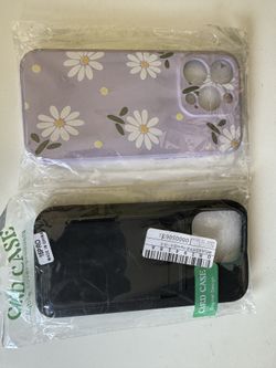 ► New iPhone 15 Pro Silicone Case – Purple or Black w/ Card Case Price is EACH