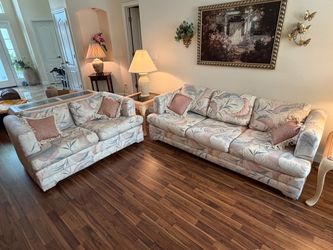 Late 80s Early 90s Custom Made Sofa set