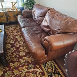 Large Leather Sofa by Distinction 