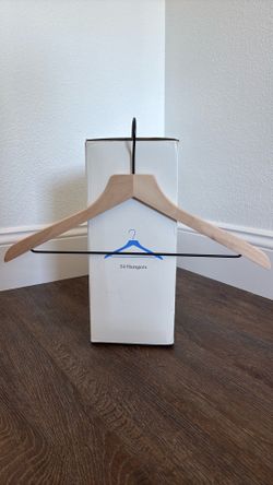 24 count wooden suit hangers (Retails for $34)