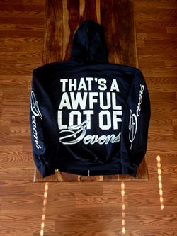 Cough Syrup/Triple 7's Miami Collab Men's Navy Blue Zip-up Hoodie
