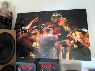 Lebron James Championship Plexiglass Poster